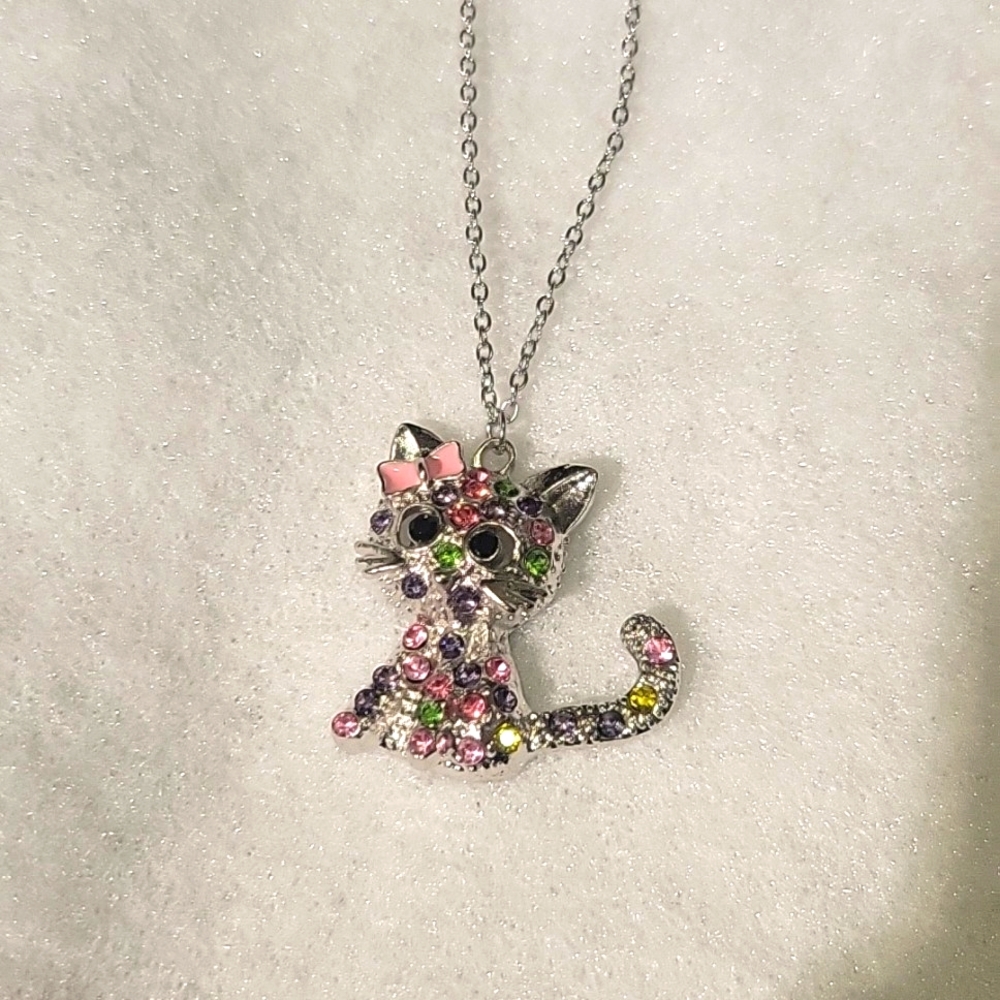 Cute colorfull cat Pendant necklace